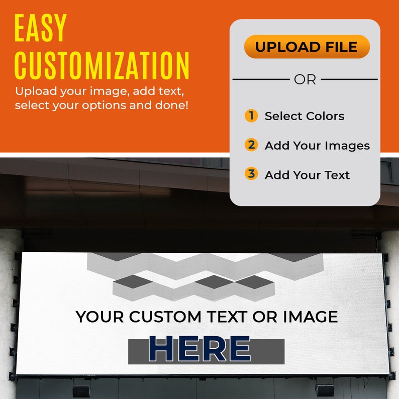 custom banner - Customized Vinyl Banner for Business, Graduation, Birthday Parties, Indoor Outdoor Use - Full Color 13oz Vinyl Banner image 6