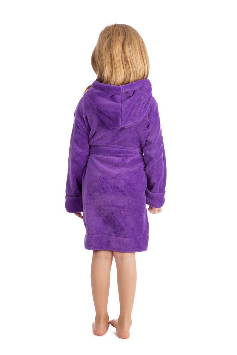 Personalise Kids Plush Robe Embroidered with Name Dressing Etsy