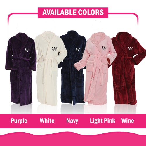 Personalized Plush Fleece Robe for Mom Birthday Robe Gift Etsy