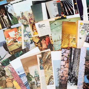 100 Pages of Vintage 1960-1990&#39;s Magazine Ephemera for Junk Journaling, Collage Art & Craft Projects, Random Assortment