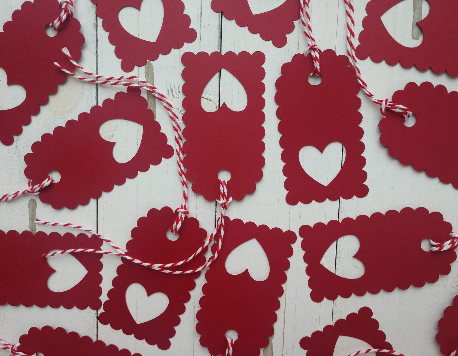 Heart Gift Tag Heart Tag Red Heart Gift Tag Gift Etsy