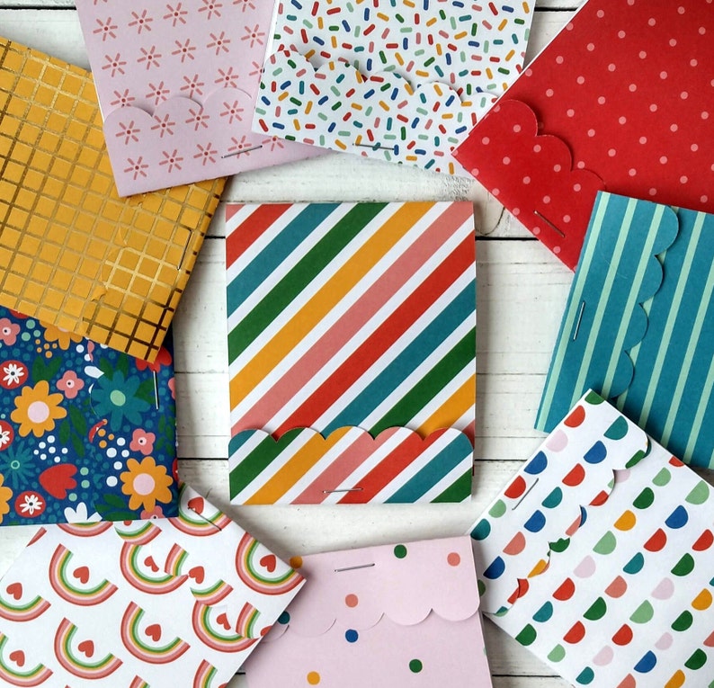 5 Decorative Matchbook Notepads Mini Notepad Party Favor Etsy