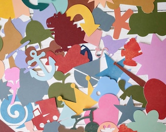250 Die Cut Shapes: Cardstock Cutouts for Crafts and Scrapbooking