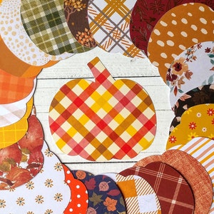 Fall Pumpkin Die Cuts: Autumn Craft Projects Decorations, Set of 10