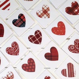 Mini Heart Note Cards: Patterned Love Notes, Set of 10