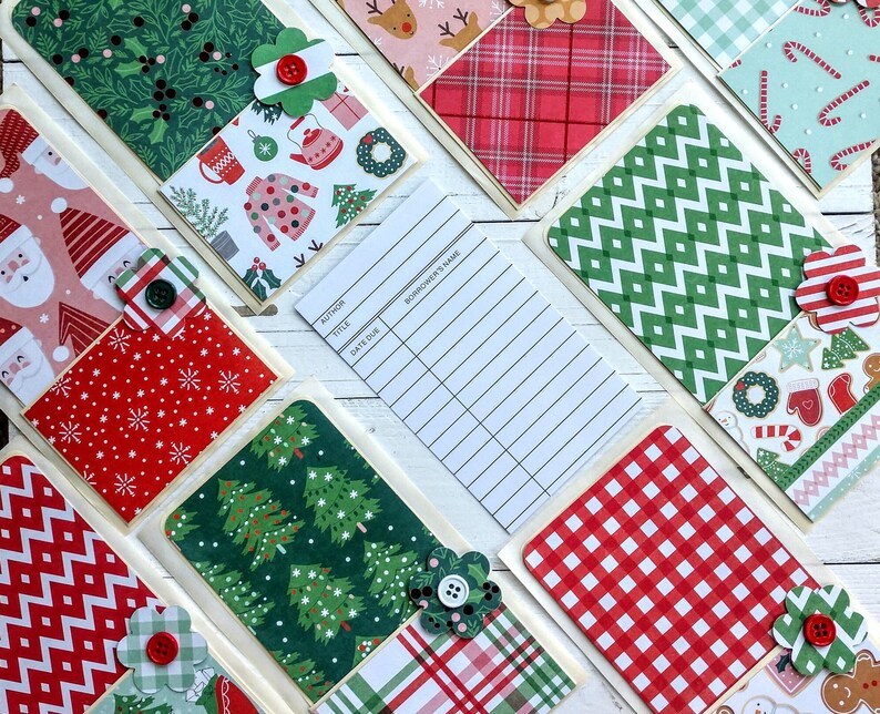 Holiday Library Cards Christmas Library Cards Journal | Etsy