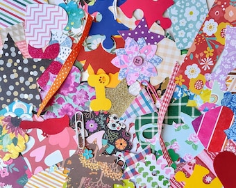100 Piece Mystery Grab Bag Lot for Journaling, Scrapbooking & Card Making