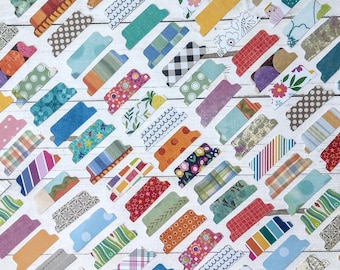 Double-Sided Tab Dividers: Junk Journals, Planners, Scrapbooks, Bibles, Set of 24