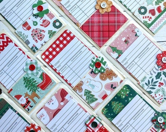 Holiday Library Cards, Christmas Library Cards, Journal Library Cards, Library Cards,Library Card Pocket,Journal Supplies,Scrapbook,Set of 3
