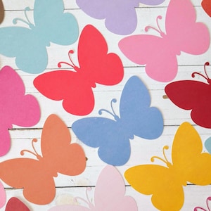 30 Butterfly Assorted Colors Die Cuts for Bulletin Boards, Banners, Table Scatter, Card Making, Scrapbooking, Craft Projects