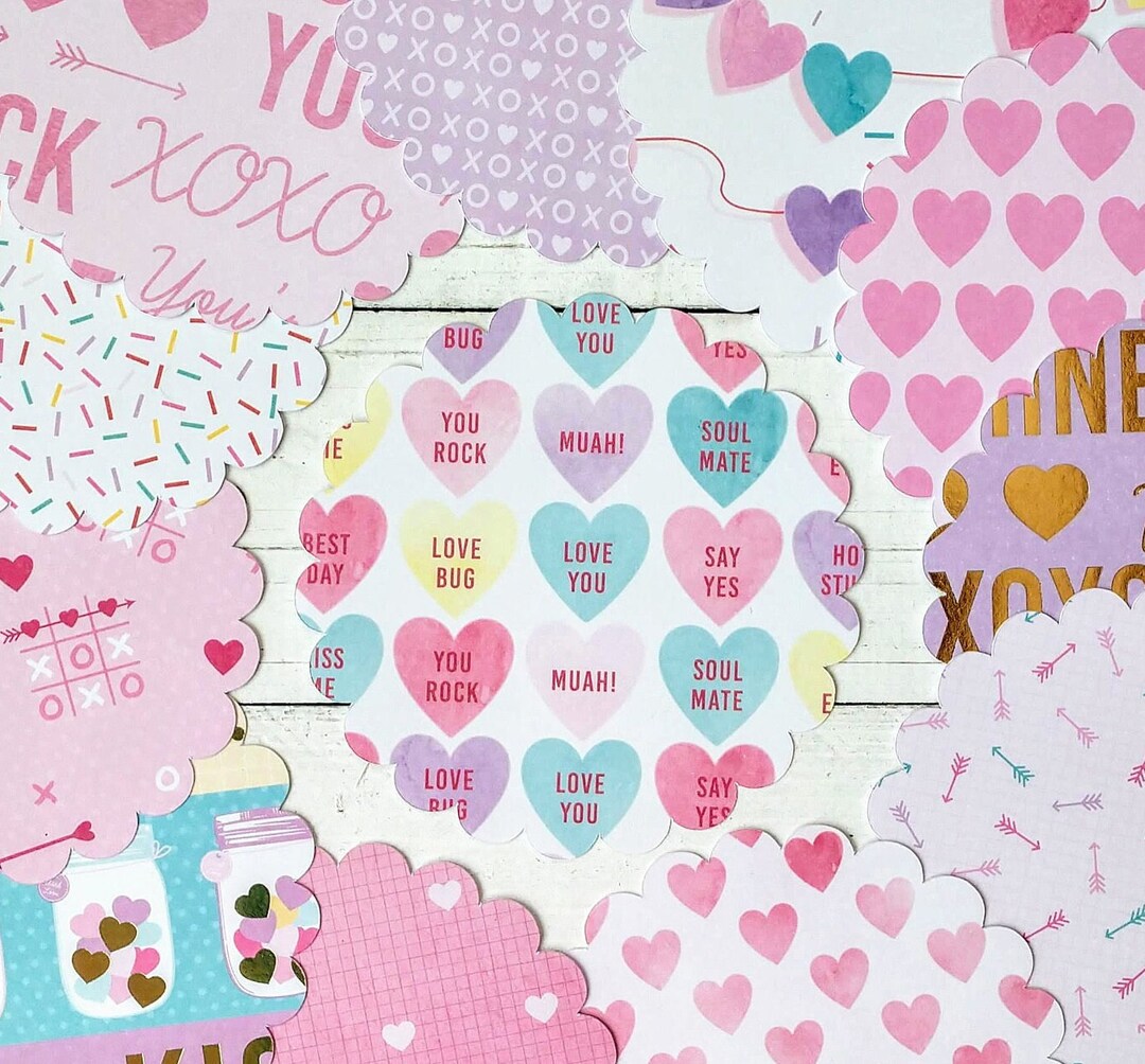 10 Pink Valentine's Day Coasters, Valentine's Coasters, Valentine's