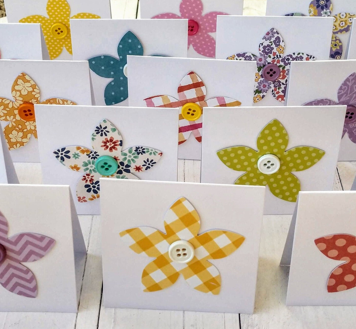 Mini Flower Note Cards: Floral Enclosure Cards, Set of 10 - Etsy