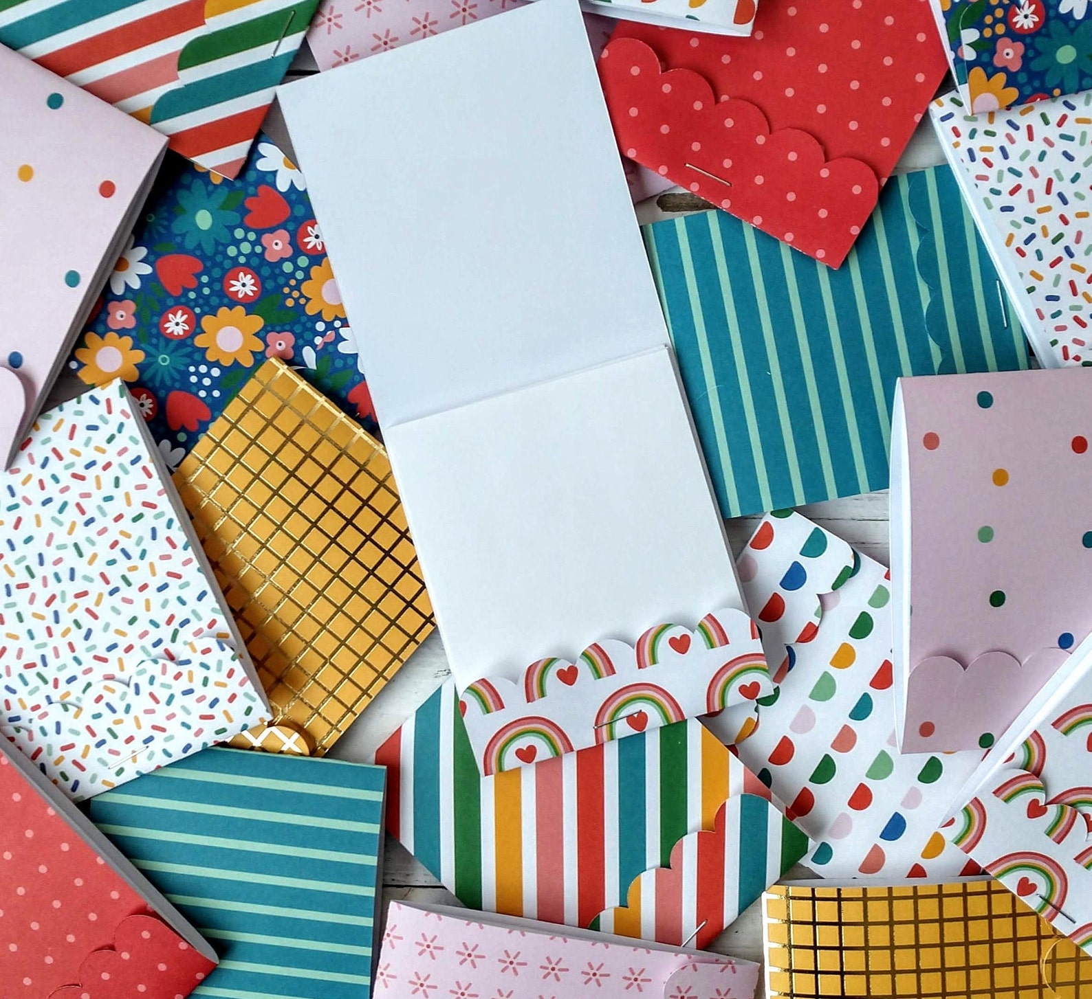 5 Decorative Matchbook Notepads Mini Notepad Party Favor Etsy