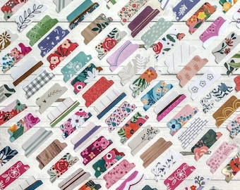Patterned Single-Sided Tab Dividers: Junk Journals, Scrapbooks, Planners, Bibles, Set of 24