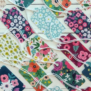 Floral Gift Tags: Party Favors & Decor, Treat Bags, Mother&#39;s Day Gifts, Set of 10