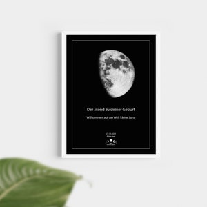 Póster de luna personalizado como recordatorio de un momento único