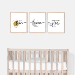 You Are My Sun, My Moon, and All My Stars | Celestial Wall Art | Romantic Printable Quote | Boho Bedroom Decor | Instant Download