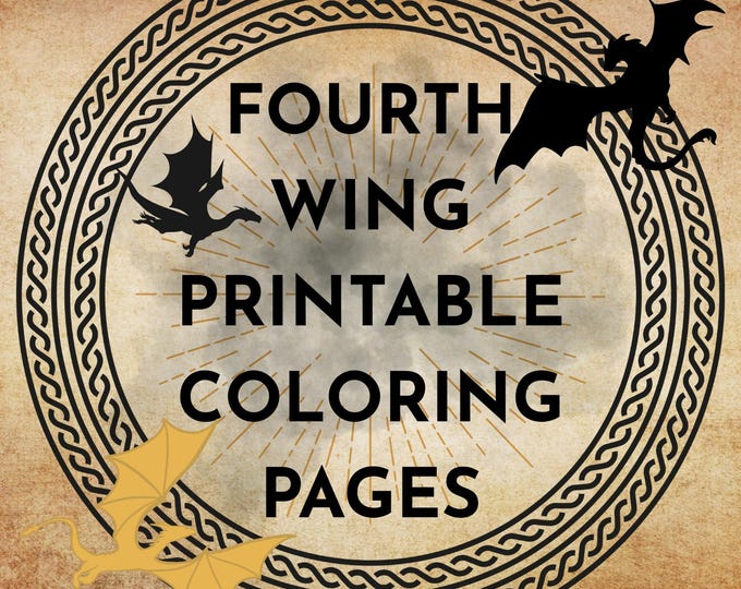 Fourth Wing Printable Map.pdf Fourth Wing Coloring Pages – Dragon Art & Quotes (printable PDF) - Etsy