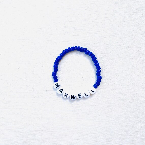 Boys Customizable Seed Bead Name Bracelet Etsy UK