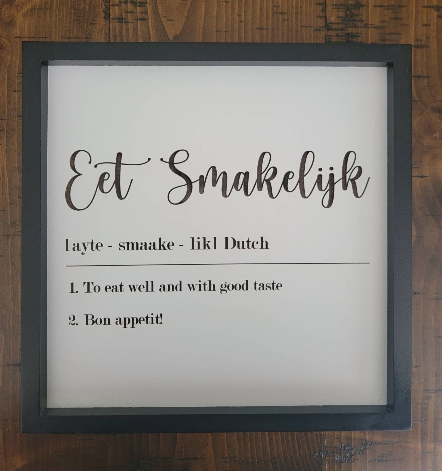 Dutch Gezellig Lekker Eet Smakelijk Sign Wall Decor Etsy