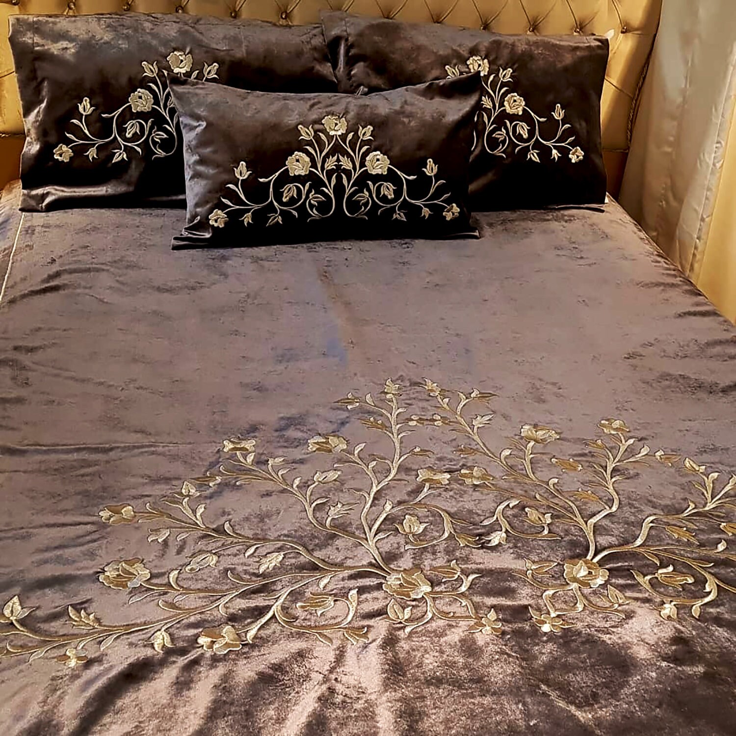 TURKISH SILK VELVET Full Bedding Set Etsy