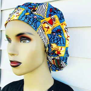 Africa Bouffant Scrub Caps/Surgical Cap/Scrub Hat/Bouffant Scrub Hat/Surgical Scrub Hats/Surgical Cap Women