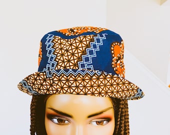 Ankara Bucket Hats, Summer Bucket Hats, African Print Hats, African Wax Hats, Beach Hats, 100% Cotton