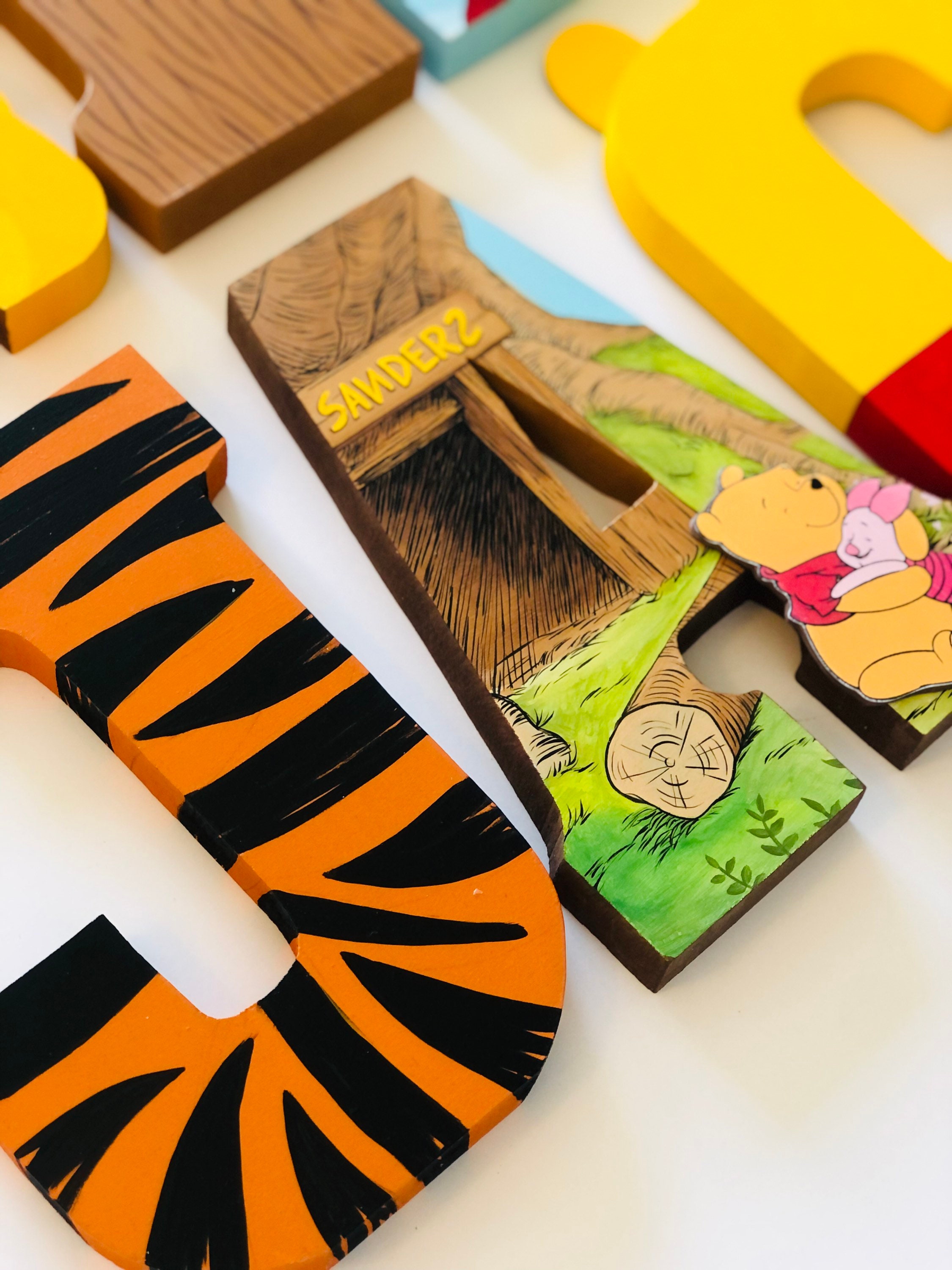 Winnie the Pooh Custom Wood letters nursery decoration | Etsy