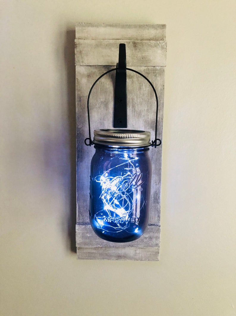 Mason Jar Sconce Set of Two Farmhouse Wall Decor Rustic Sconce Wall