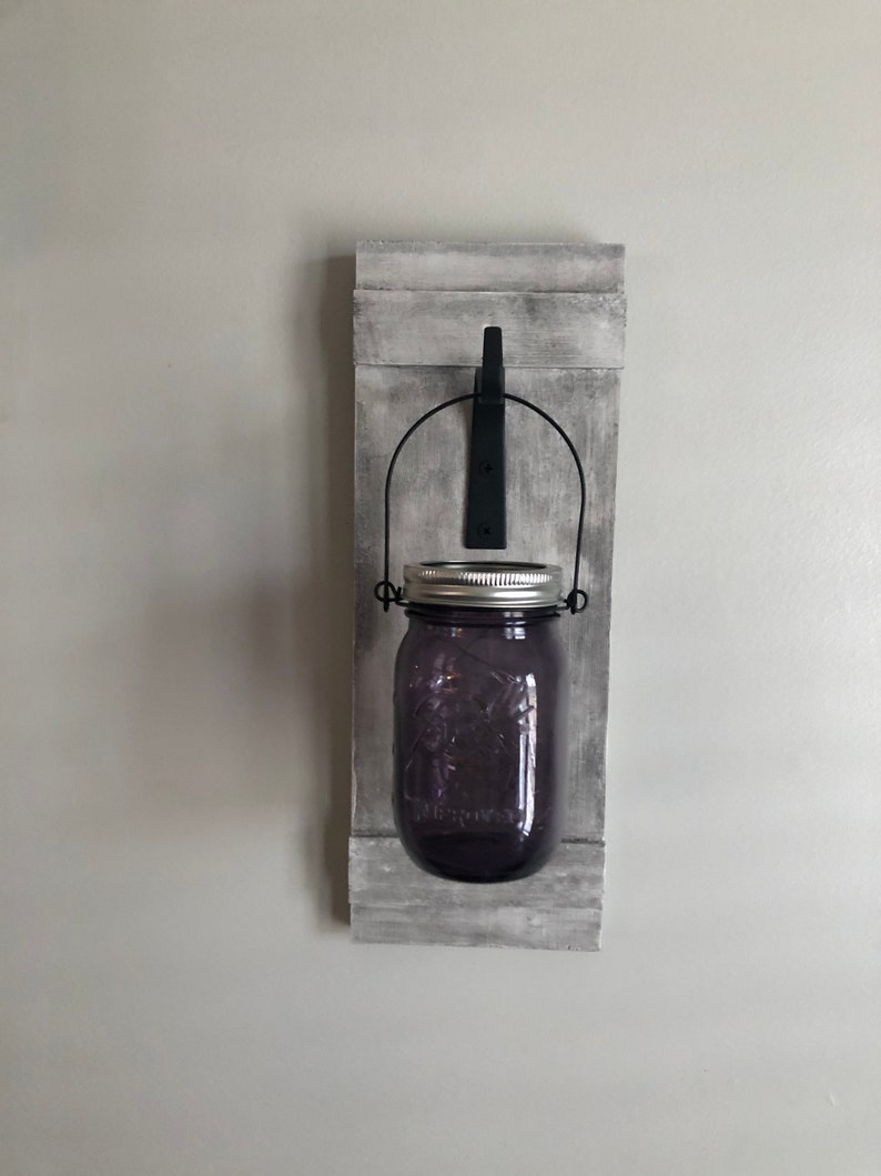 Mason Jar Sconce Set of Two Farmhouse Wall Decor Rustic Sconce Wall