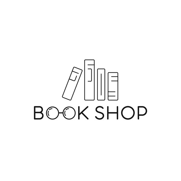Simple Book Store Line Logo Bespoke Logo Template Design: Business Logo, Company Branding, Bespoke Brand Identity, Book Shop Logo
