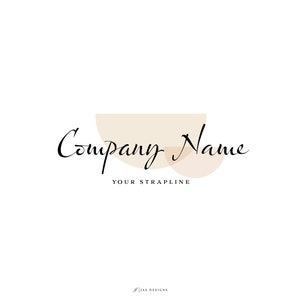 Abstract Script Semi Circle Logo Design Simple Personalised Company Logo Template Design DIGITAL FILE ONLY