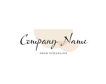 Abstract Script Semi Circle Logo Design Simple Personalised Company Logo Template Design DIGITAL FILE ONLY