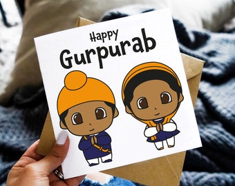 Happy Gurpurab Sahib and Simran Greeting Card. Gurpurab Collection: Illustration Card, Greeting Card, Gurpurab, Celebration, Greeting Card