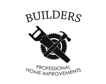 Tools Builders Company Logo Strap-line Bespoke Logo Template Design: Business Logo, Company Branding, Bespoke Brand Identity, Builders Logo