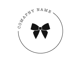 Company Logo Simple Line Bow Logo Bespoke Logo Template Design: Business Logo, Company Branding, Bespoke Brand Identity, Bow Gift Logo
