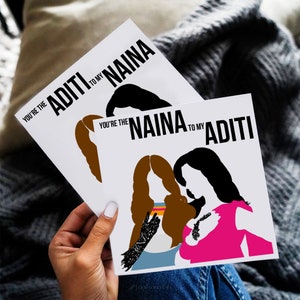 Galentine's Day Card: Your The Naina To My Aditi... Yeh Jawaani Hai Deewani. Illustration Card, Greeting Card, Desi Card, Bollywood image 1