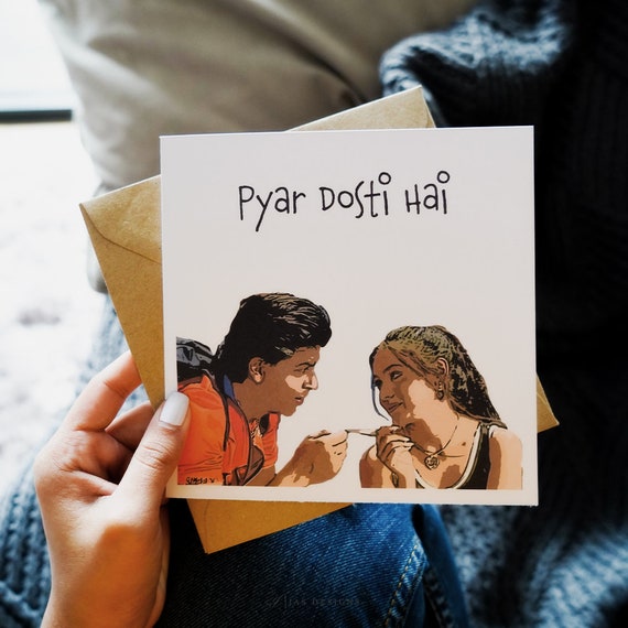 Kuch Kuch Hota Hai Sex Video - Pyar Dosti Hai... Kuch Kuch Hota Hai. Bollywood Poster Collection:  Illustration Card, Greeting Card, Desi Music Card, Bollywood Card - Etsy