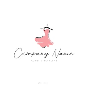 Boutique Dress Simple Personalised Company Logo Template Design DIGITAL FILE ONLY