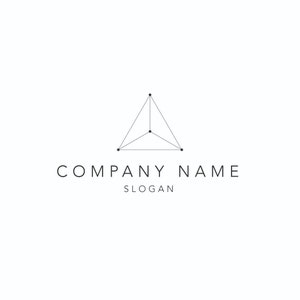 Geometric Triangle Company Logo & Strap-line Bespoke Logo Template ...