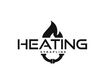 Heating Gas Company Logo Bespoke Logo Template Design: Business Logo, Company Branding, Bespoke Brand Identity, Plumbing Heating Gas Logo