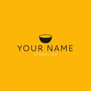 Bowl of Food Simple Personalised Company Logo Template Design DIGITAL FILE ONLY