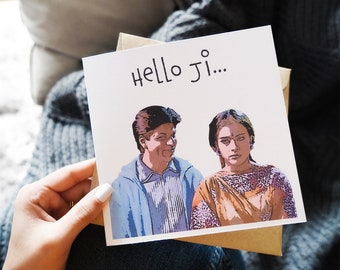 Hello Ji... Kabhi Khushi Kabhie Gham. Bollywood Poster Collection: Illustration Card, Greeting Card, Desi Music Card, Bollywood Card