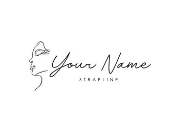 Side Face Outline Logo Design Simple Personalised Company Logo Template Design DIGITAL FILE ONLY