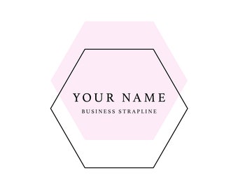 Hexagon Outline Personalised Company Logo Bespoke Logo Template Design: Business Logo Design, Company Branding, Bespoke Brand Identity