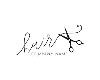 Hair Salon Scissors Simple Logo Bespoke Logo Template Design: Business Logo, Company Branding, Bespoke Brand Identity, Hair Salon Logo