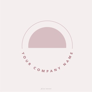 Circle Logo Design Simple Personalised Company Logo Template Design DIGITAL FILE ONLY
