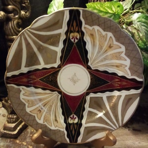 Antique Vienna Austria Alhambra Art Deco Porcelain Hand Painted Plate