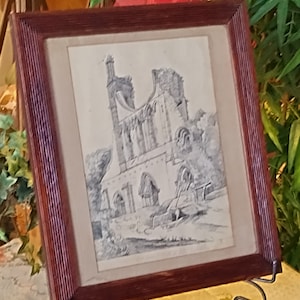 Pair Of Antique Framed Architectural Sketches
