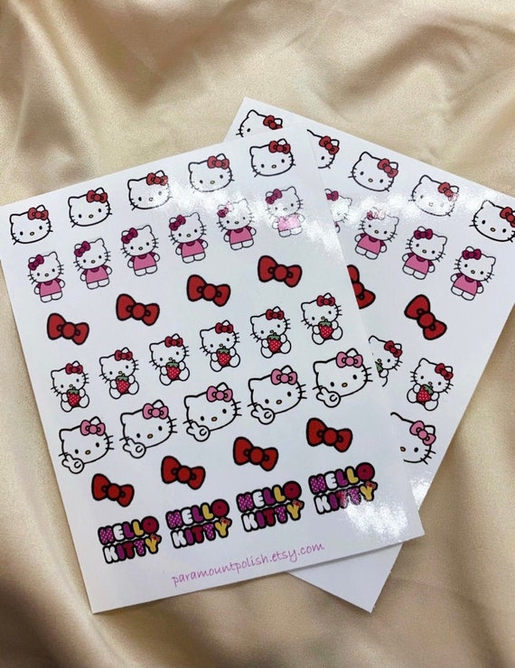 Hello Kitty Waterslide Decals Natural Press on Nails Etsy